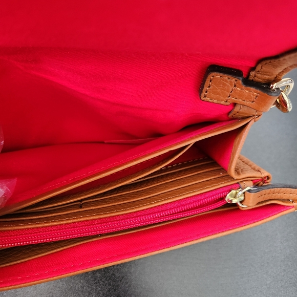 Dooney Brown Crossbody Wallet - Picture 3 of 13